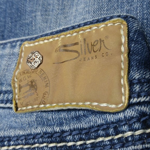 Silver Suki Surplus Boot Cut Jeans Women's 27 Flap Pockets Stretch Low Rise B822 - Picture 8 of 13